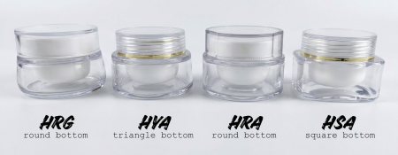 HRA-50 : PET Refillable Round Jar 50ml, 60ml & 100ml - PET Heavy wall refillable or direct-fill jar